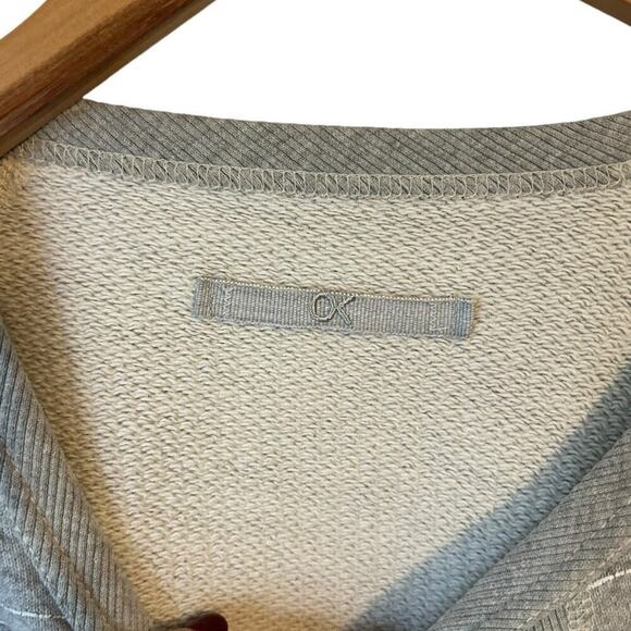 OUTERKNOWN Men's Grey Striped Pullover Sweatshirt - Large - Picture 3 of 8